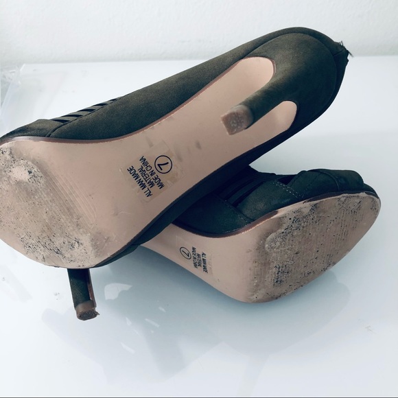 PAPRIKA  GREEN OPEN TOE HIGH HEELS SHOES.SIZE 7 - Picture 6 of 6